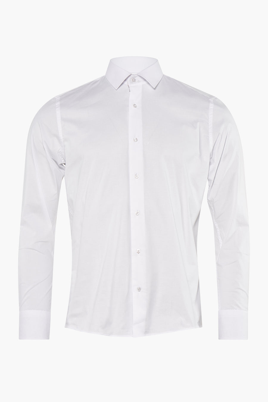 Chemise à manches longues blanche de PRIVATE BLUE, avec boutons sur le devant.
