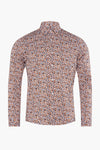 Chemise à manches longues multicolore de PRIVATE BLUE, à motif floral sur fond blanc.