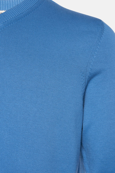 Pull col V Bleu - PRIVATE BLUE