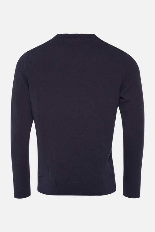 Trui met V-hals Blauw - PRIVATE BLUE