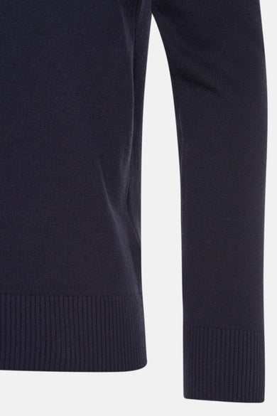 Pull met V-hals - blauw