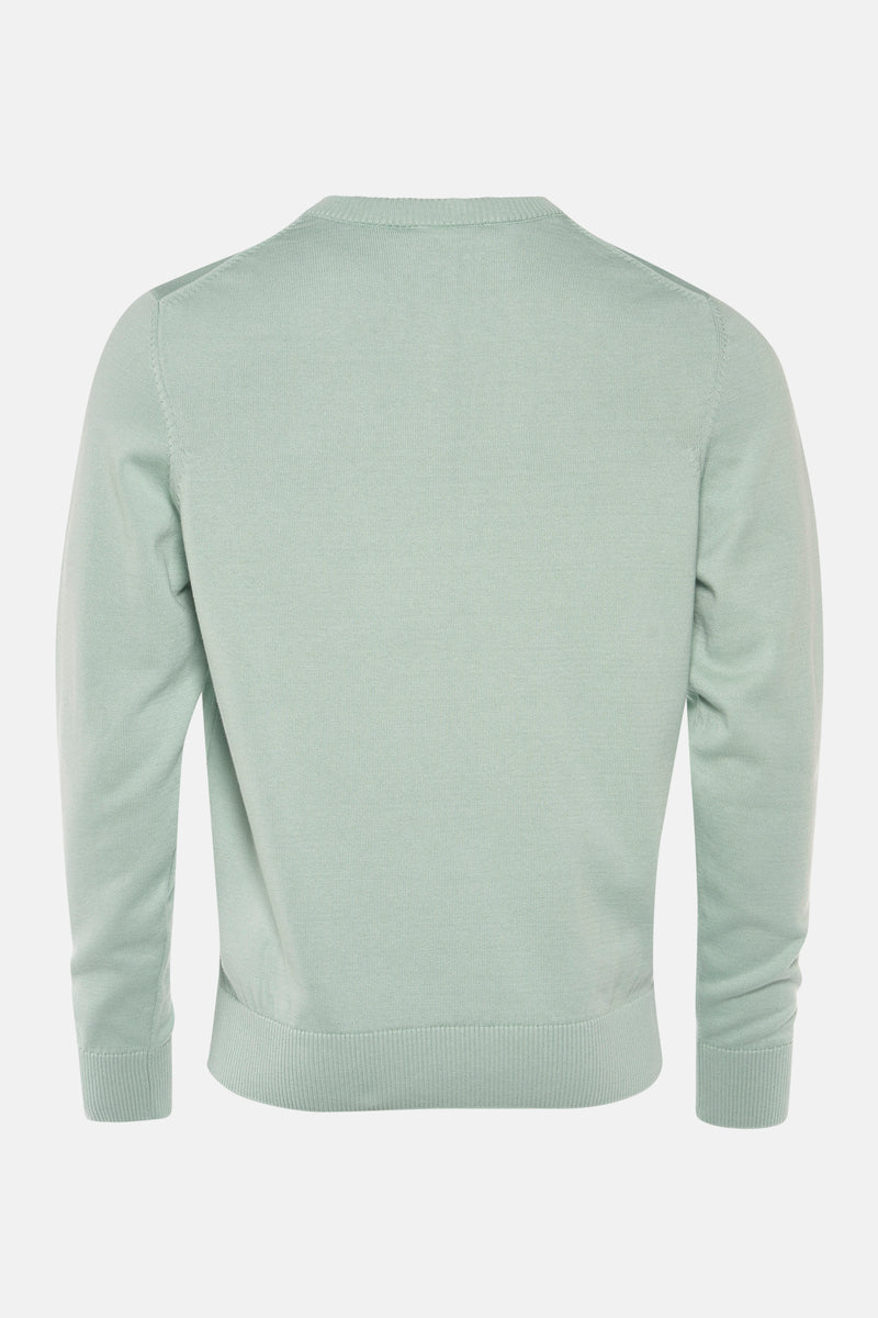 Pull met V-hals - groen