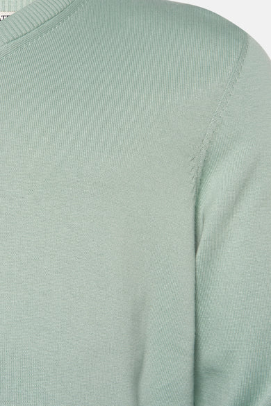 Pull met V-hals - groen