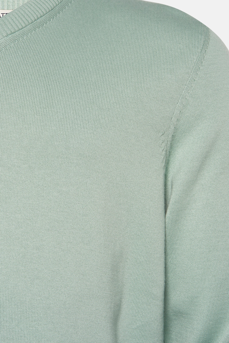 Pull met V-hals - groen