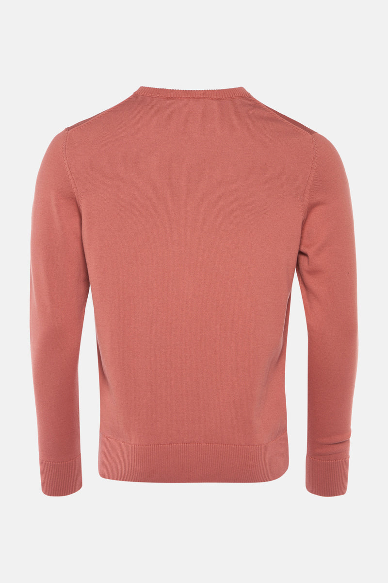 Pull met V-hals - oranje