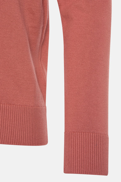 Pull met V-hals - oranje