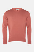 Pull col V Orange - PRIVATE BLUE