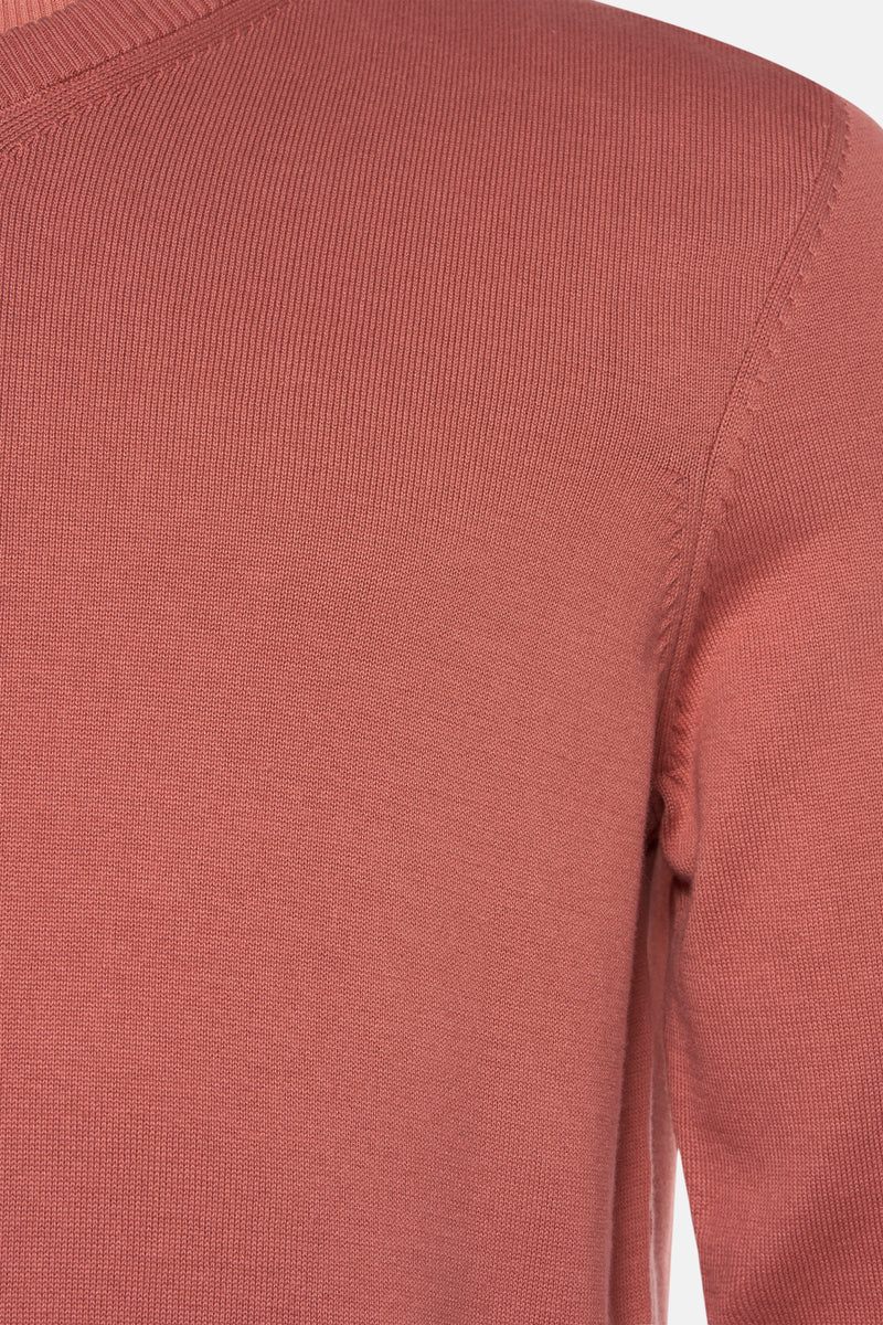 Pull met V-hals - oranje