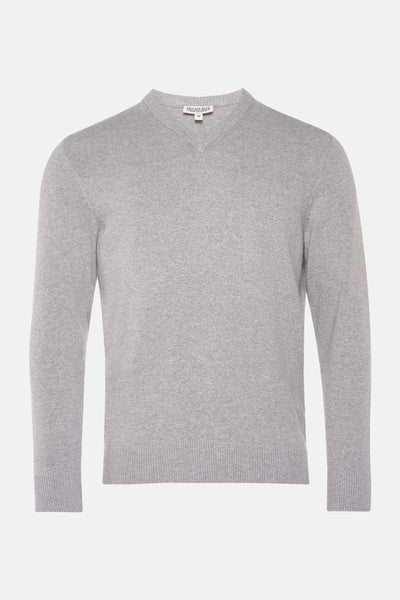 Pull col V Gris - PRIVATE BLUE