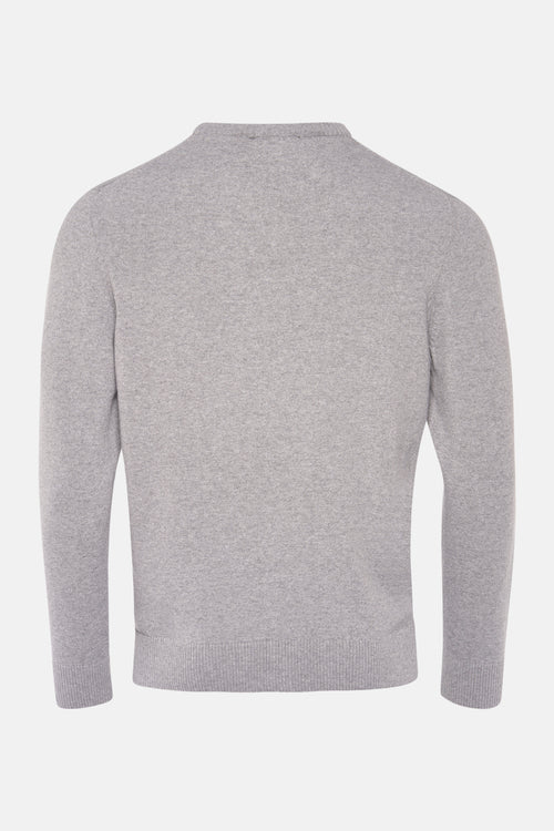 Pull met V-hals - grijs