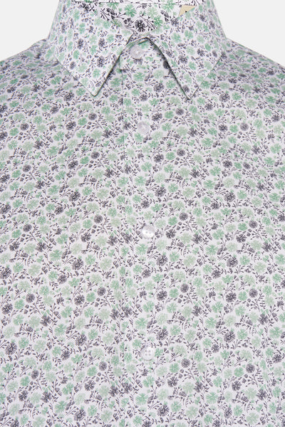 Chemise à manches longues multicolore de PRIVATE BLUE, à motif floral et boutonnée sur le devant.
