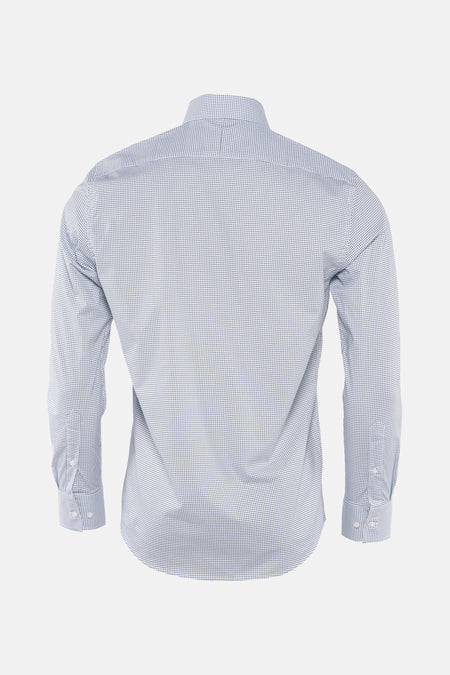 Multikleurig overhemd met lange mouwen van PRIVATE BLUE, ruitpatroon, achterzicht.