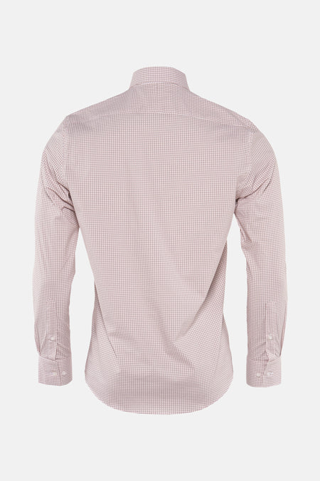 Multikleuren overhemd met lange mouwen van PRIVATE BLUE, met een discreet ruitpatroon, achterzijde.