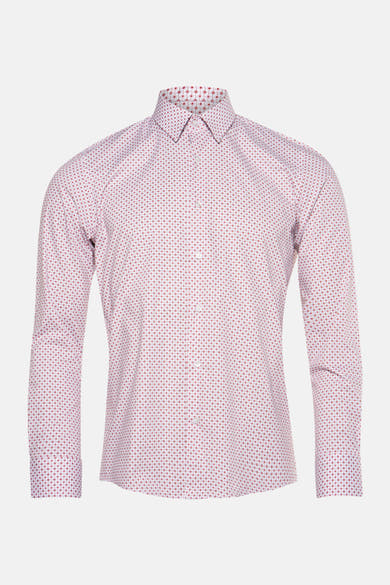 Chemise à manches longues multicolore de Private Blue, avec motif à pois et coupe classique.