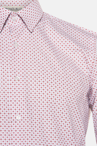 Chemise à manches longues multicolore de PRIVATE BLUE, à motif floral et coupe ajustée.