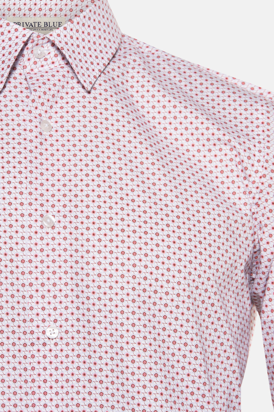 Chemise à manches longues multicolore de PRIVATE BLUE, à motif floral et coupe ajustée.