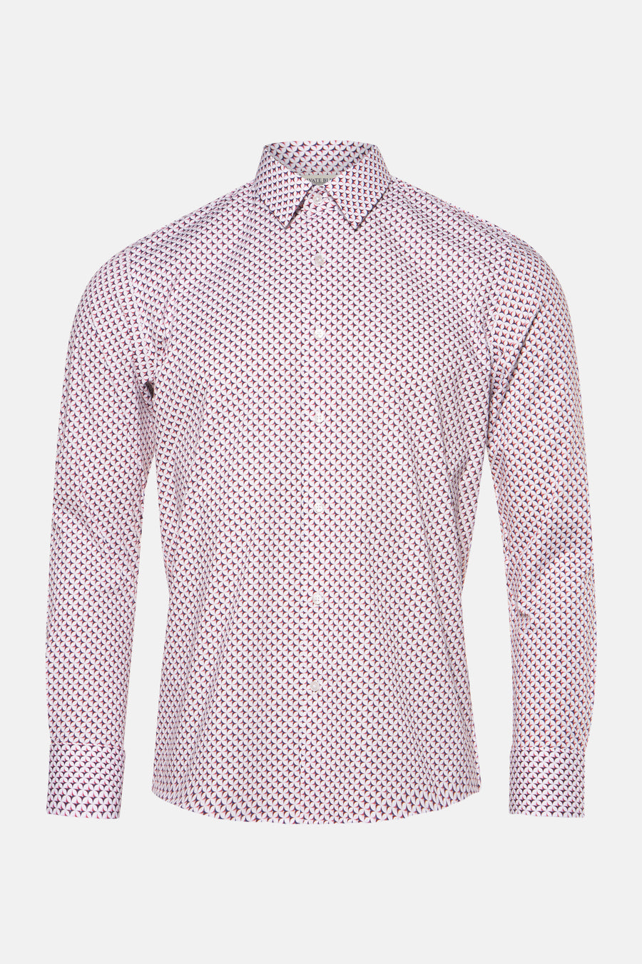 Chemise à manches longues multicolore de PRIVATE BLUE avec motif géométrique répété.