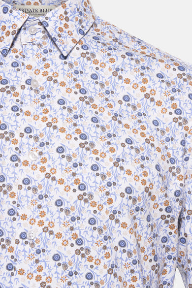 Chemise à manches longues multicolore de PRIVATE BLUE avec motif floral.
