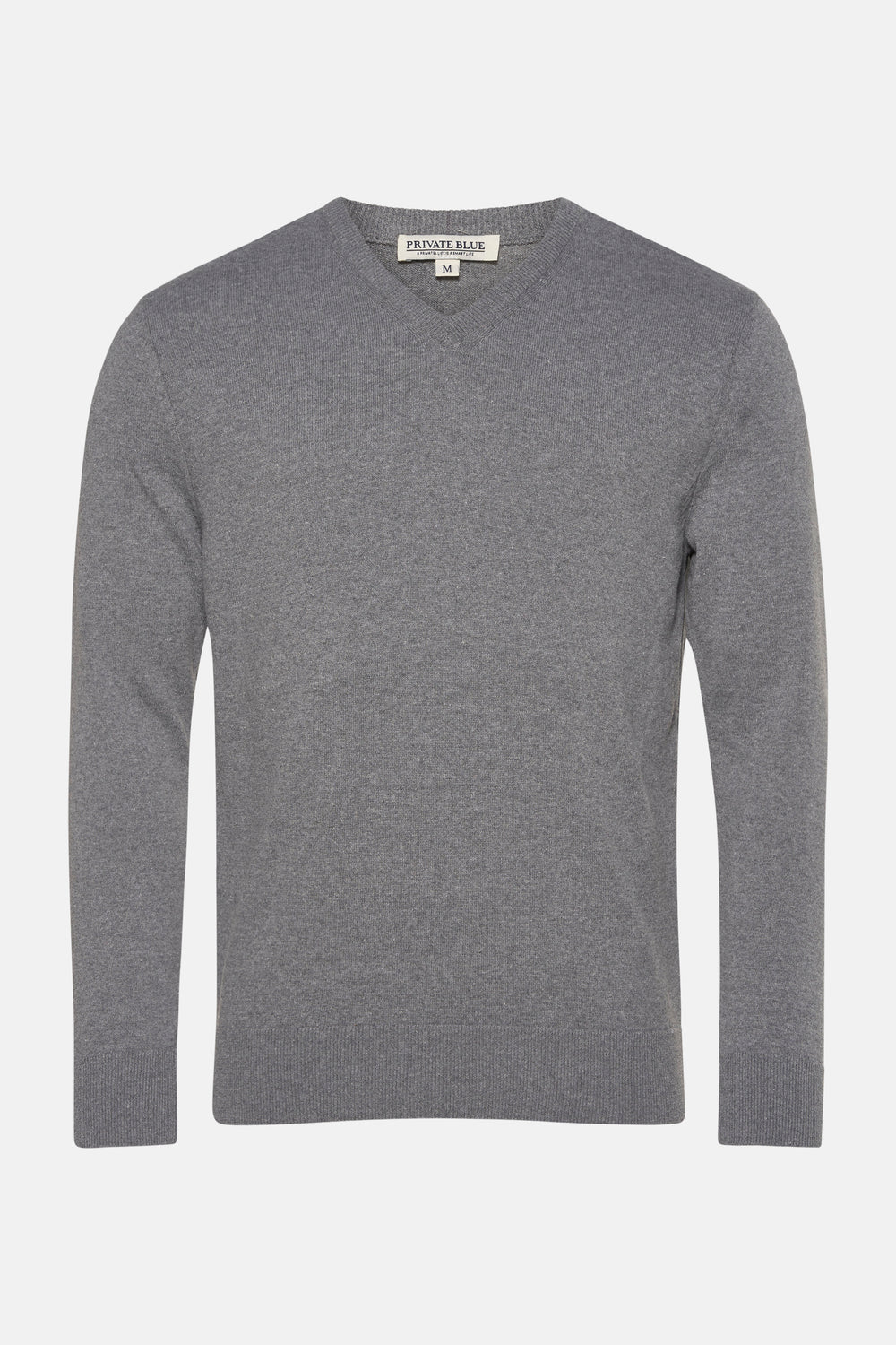 Pull à col en V - gris