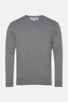 Pull col V Gris - PRIVATE BLUE