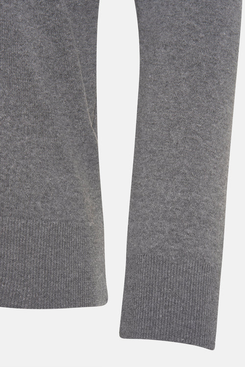 Trui met V-hals Grijs - PRIVATE BLUE