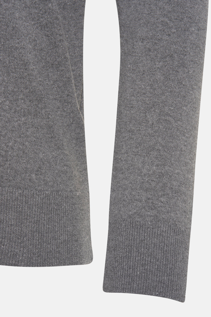 Pull met V-hals - grijs