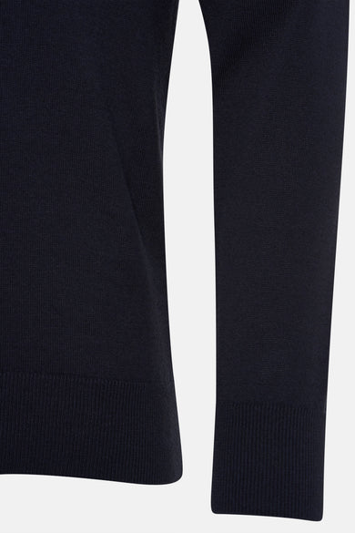 Pull met V-hals - blauw