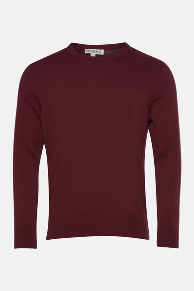 Pull met ronde hals - bordeaux