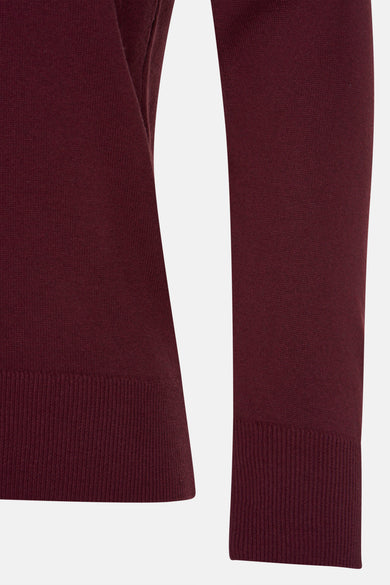 Pull met ronde hals - bordeaux