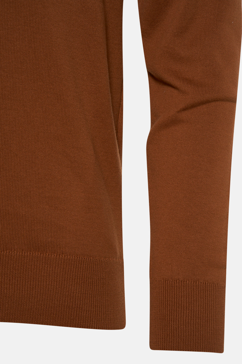 Pull met ronde hals - bruin