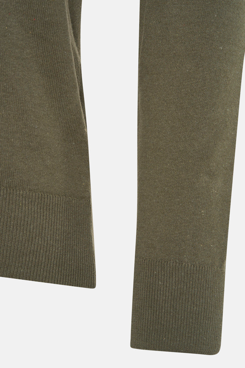 Pull met ronde hals - khaki