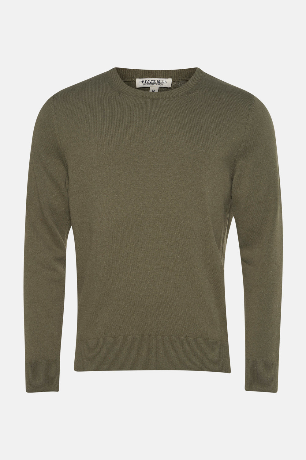 Pull met ronde hals - khaki