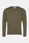 Pull met ronde hals - khaki