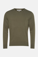 Pull met ronde hals - khaki