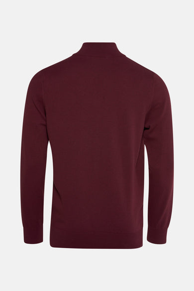 Pull col rond Bordeaux - PRIVATE BLUE