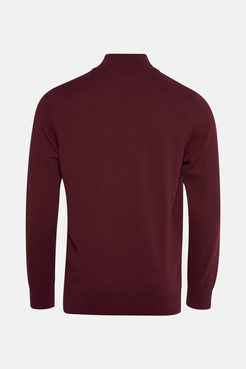 Pull met ronde hals - bordeaux