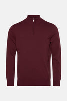 Pull col rond Bordeaux - PRIVATE BLUE