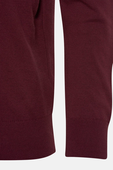 Pull met ronde hals - bordeaux