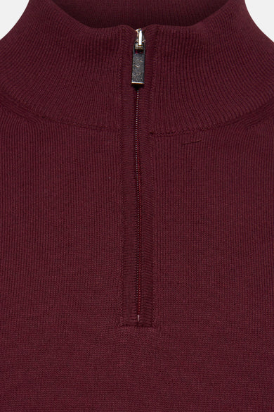 Pull met ronde hals - bordeaux