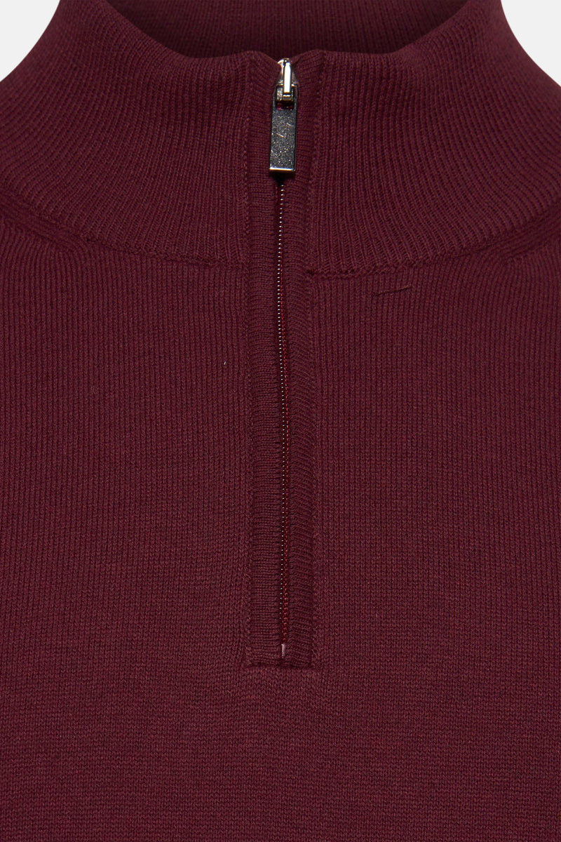 Pull met ronde hals - bordeaux