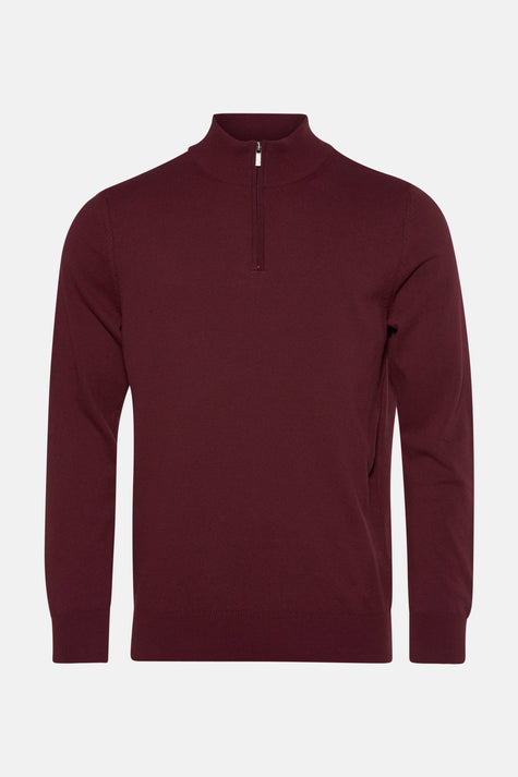 Trui met ronde hals Bordeaux - PRIVATE BLUE