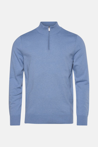 Pull col rond Bleu - PRIVATE BLUE