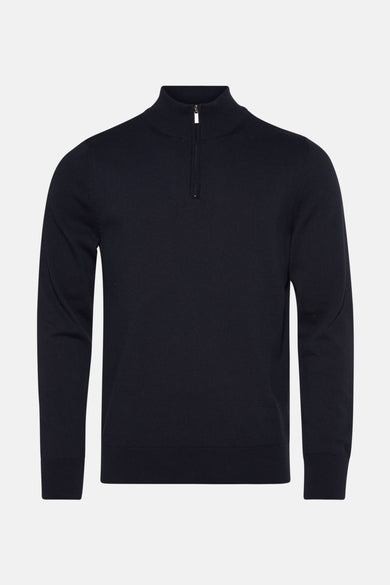 Pull col rond Bleu - PRIVATE BLUE