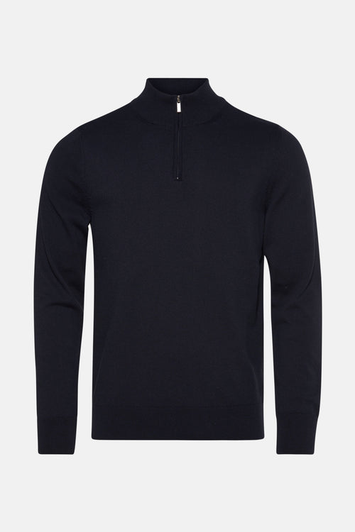 Pull col rond Bleu - PRIVATE BLUE