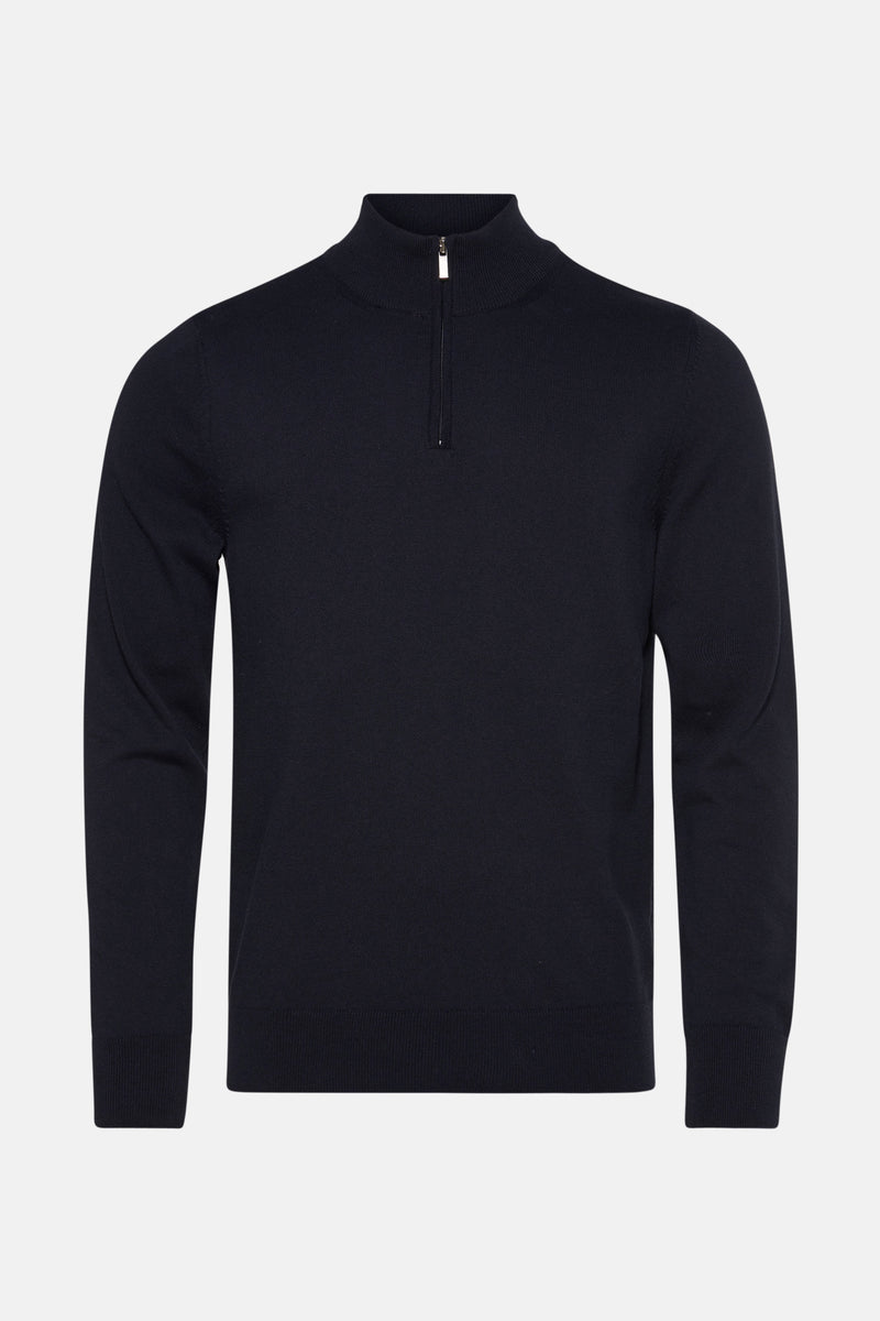 Pull col rond Bleu - PRIVATE BLUE
