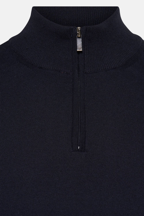 Pull col rond Bleu - PRIVATE BLUE