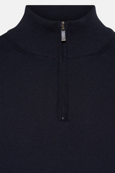 Pull met ronde hals - blauw