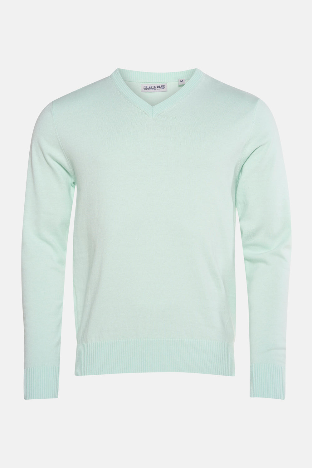 Pull col V vert - PRIVATE BLUE