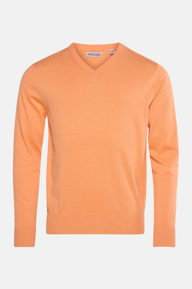 Pull col V rose - PRIVATE BLUE