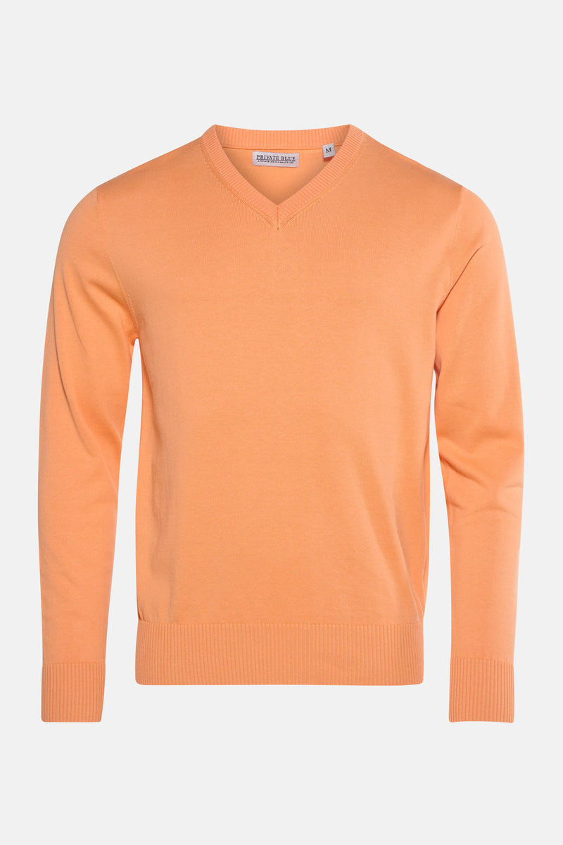 Trui met V-hals roze - PRIVATE BLUE